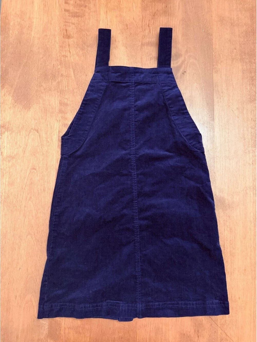 Vineyard Vines Girl's Navy Blue Corduroy Overall Jumper Dress, Size 8 EXCELLENT